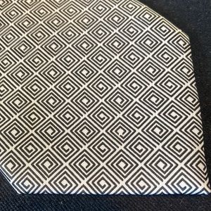 VINTAGE Diamanté Couture Collection Black and White Geometric Men’s Tie